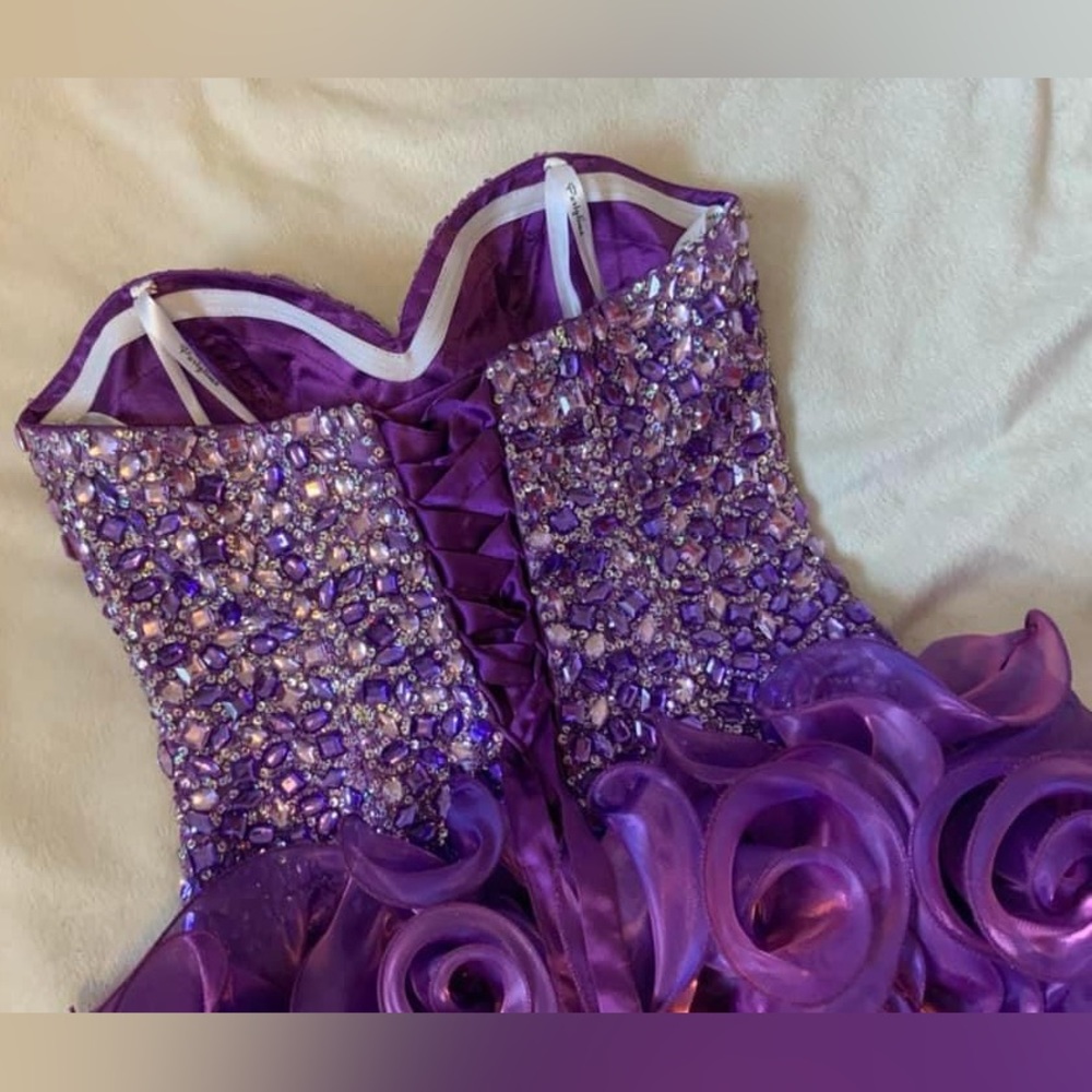 NEW Party Time Purple Cocktail Dress NWOT women’s size 2 - Picture 6 of 9